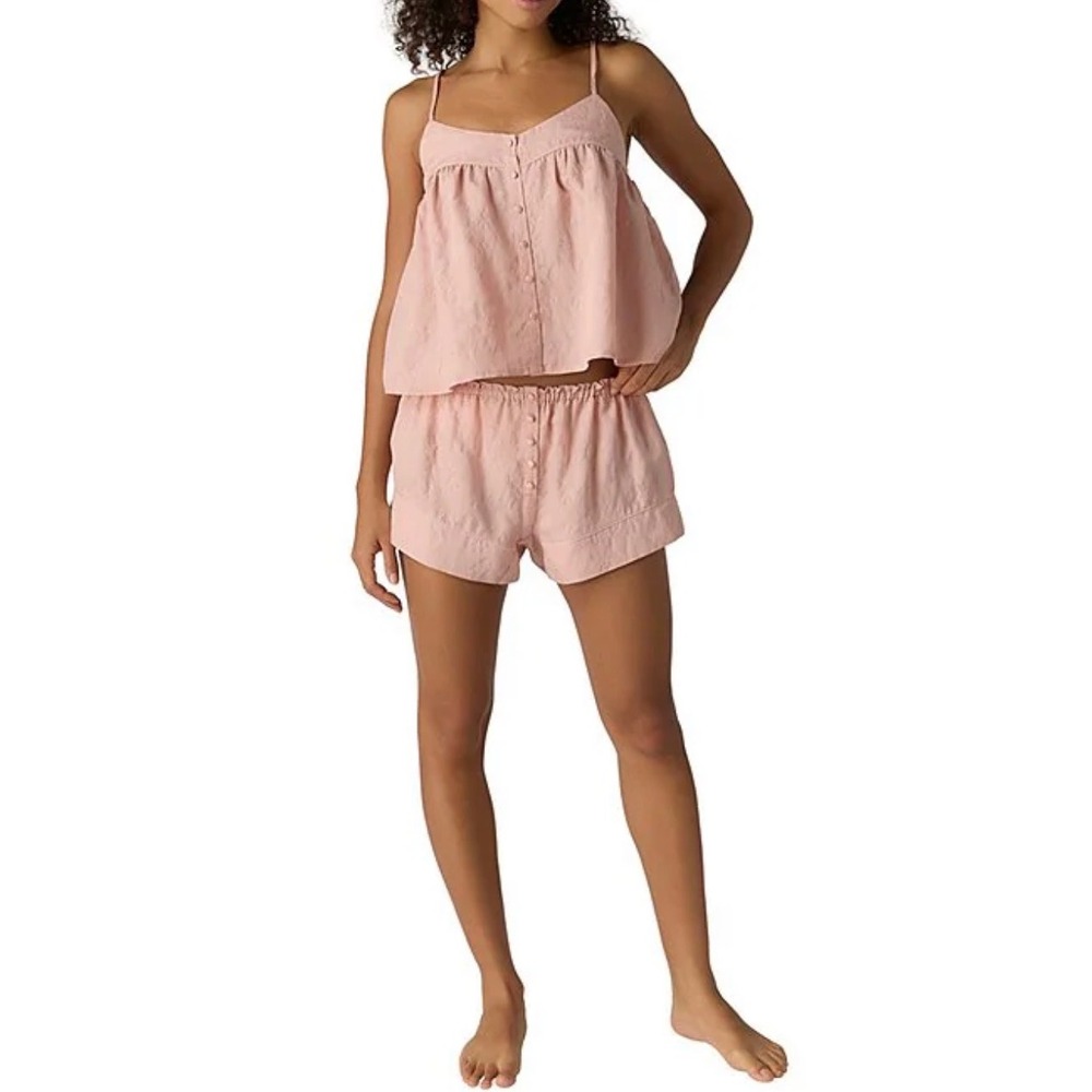 Intimately by Free People Slow burn sleep set Jacquard Cami Pajama Loungewear